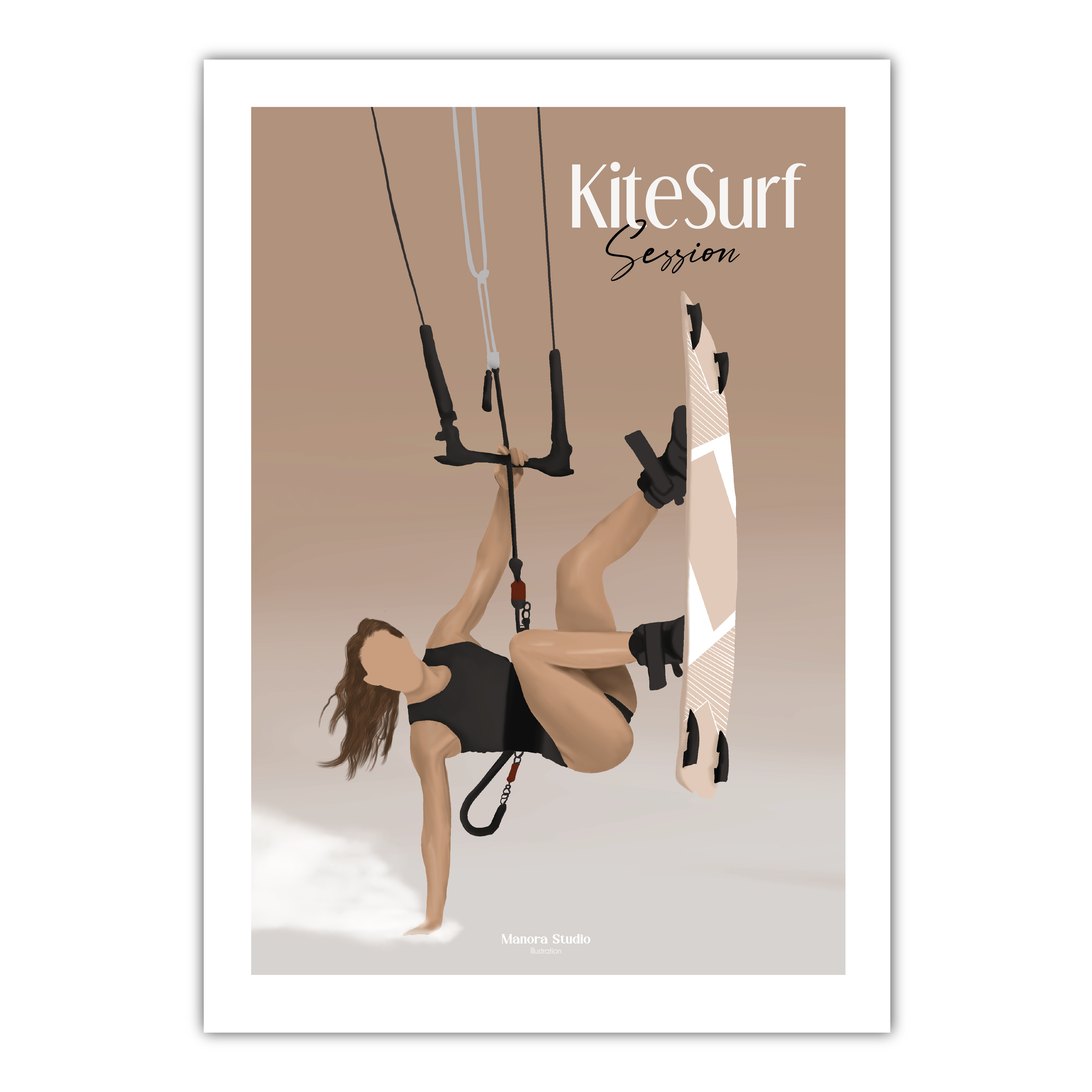 Affiche Kite surf (femme)