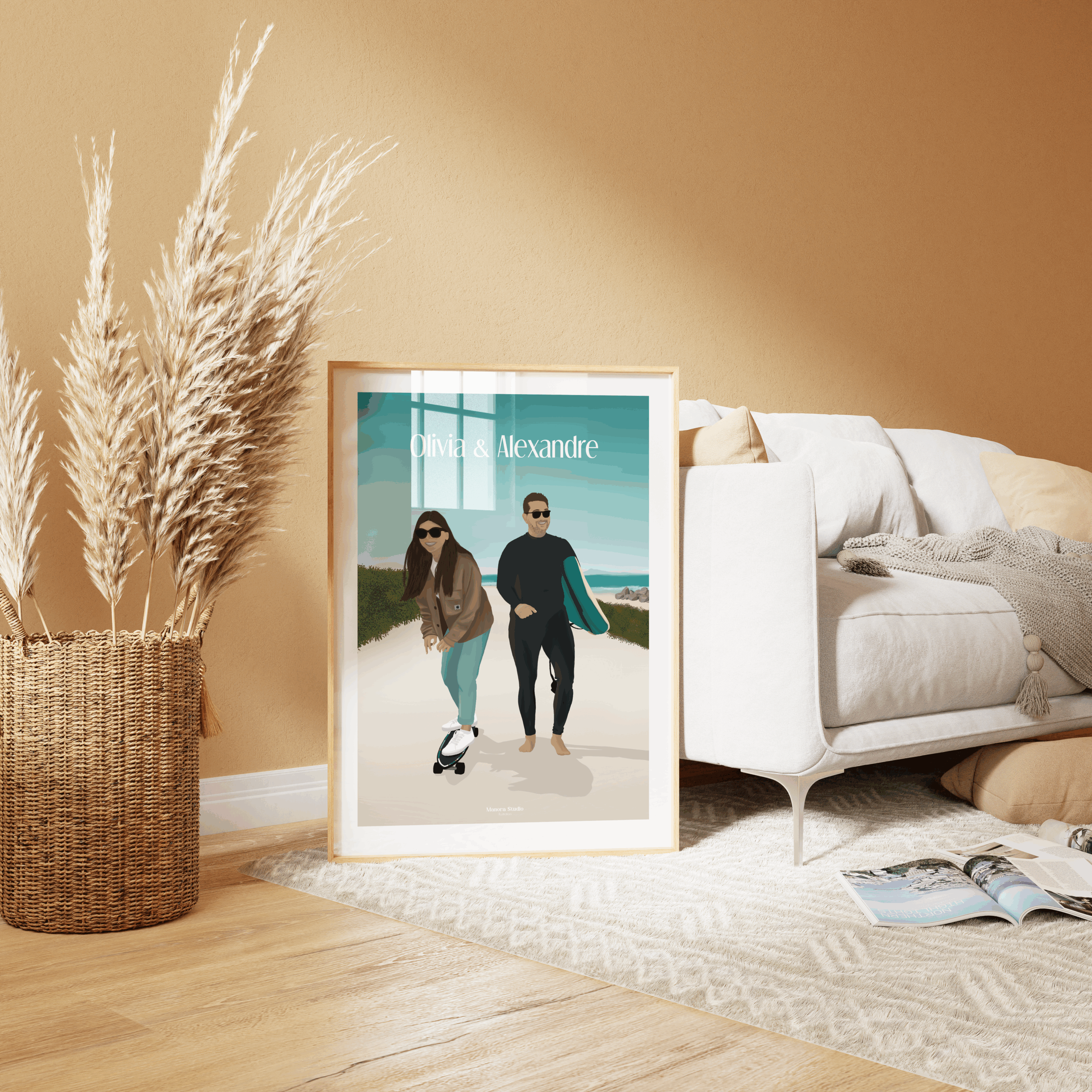 Illustration personnalisée - Fond détaillé